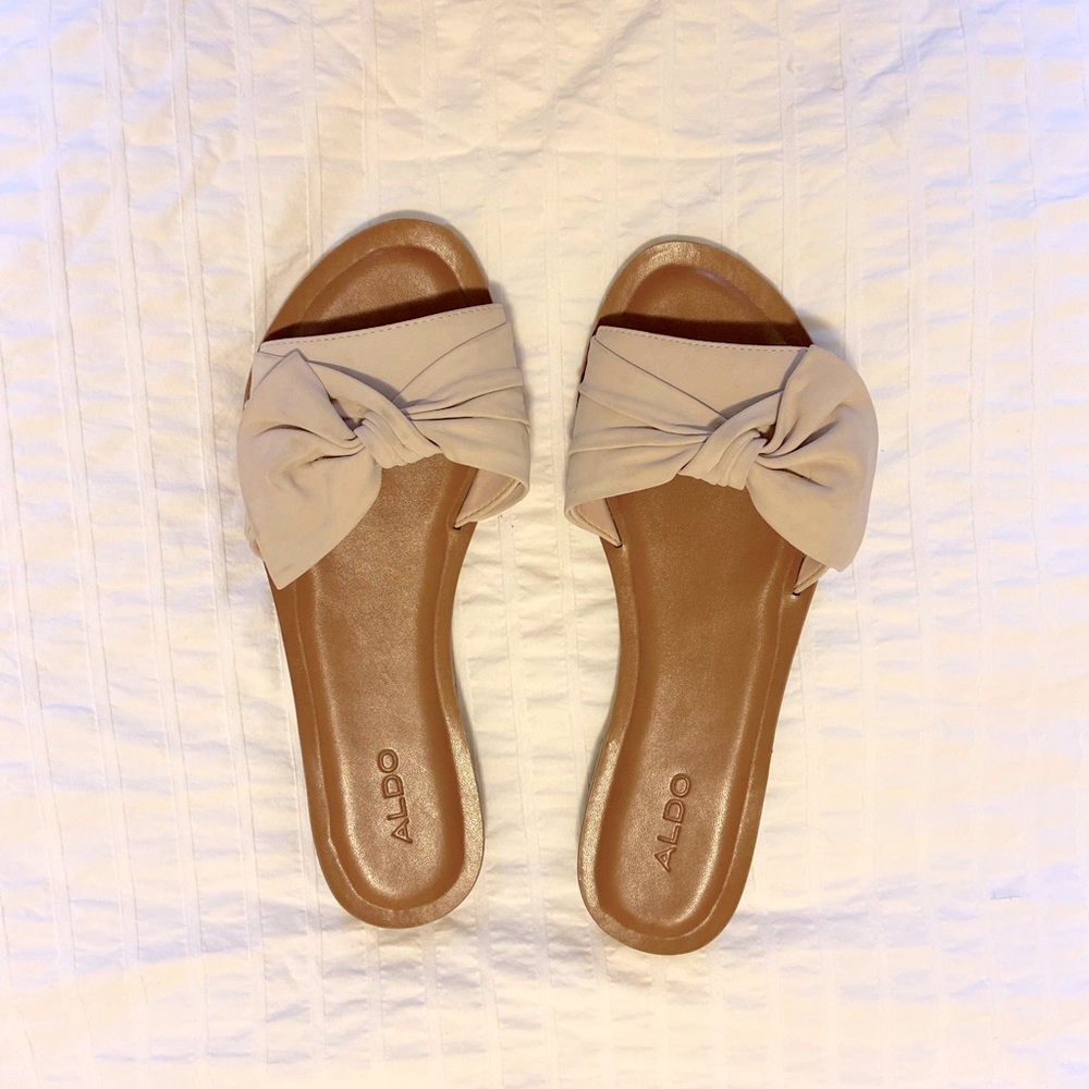 Aldo Slide Sandals with Bow